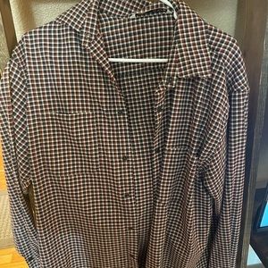 Brown and black flannel